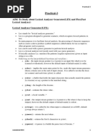 AIM: To Study About Lexical Analyzer Generator (LEX) and Flex (Fast Lexical Analyzer) Lexical Analyzer Generator (LEX)