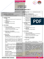 Learning Plan S.Y. 2019 - 2020 Computer System Servicing 1: Senior High School