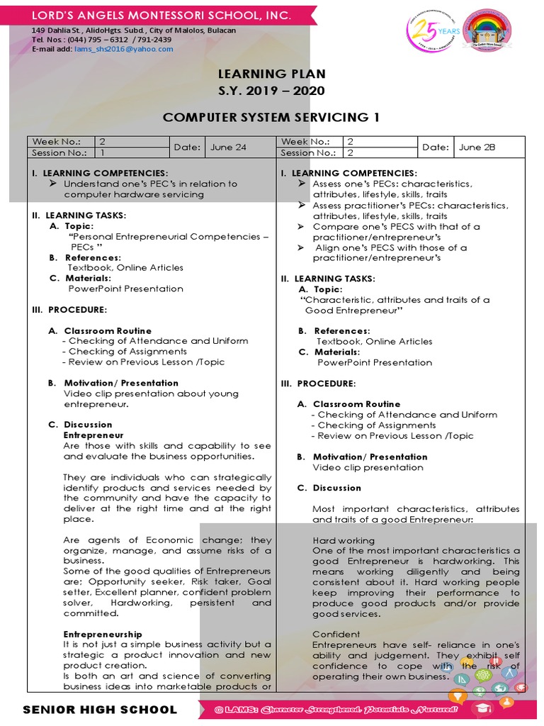 Senior High School Entrepreneurial Skills | PDF | Entrepreneurship ...