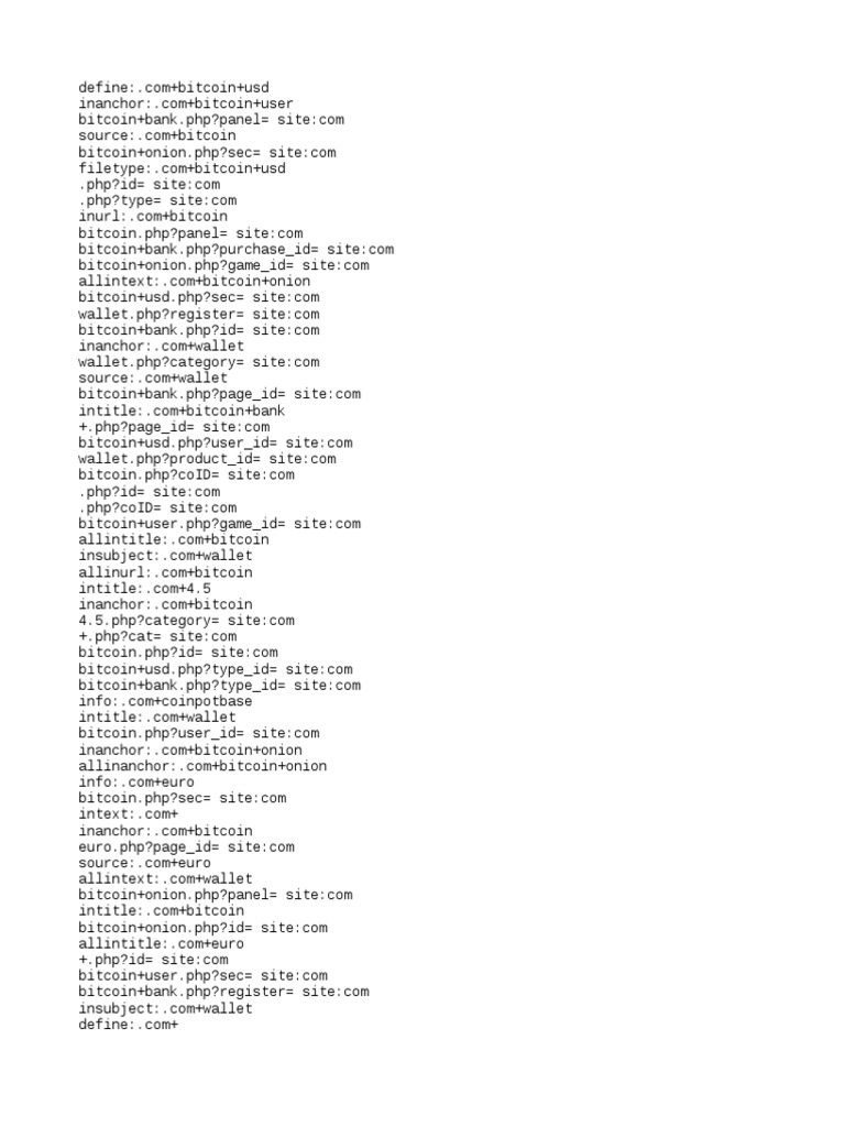 2.2K BTC Dorks | PDF