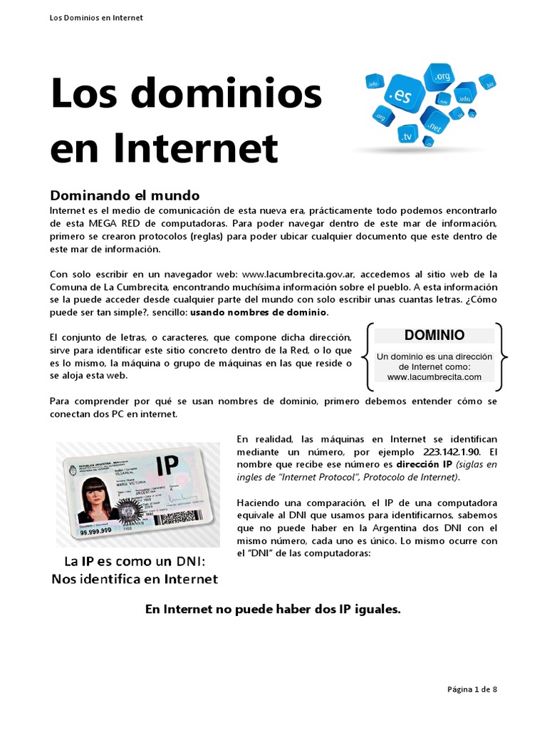 Guía sobre Dominios en Internet | PDF | sistema de nombres de dominio ...