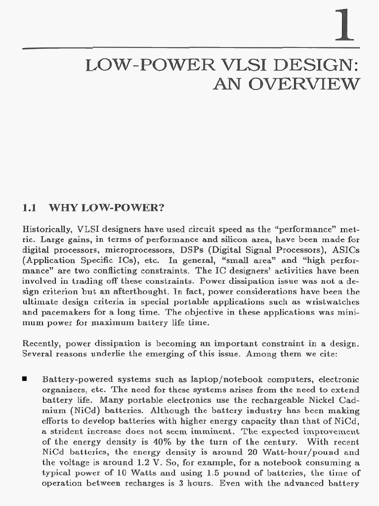 Low-Power VLSI Design Overview | PDF | Cmos | Field Effect Transistor