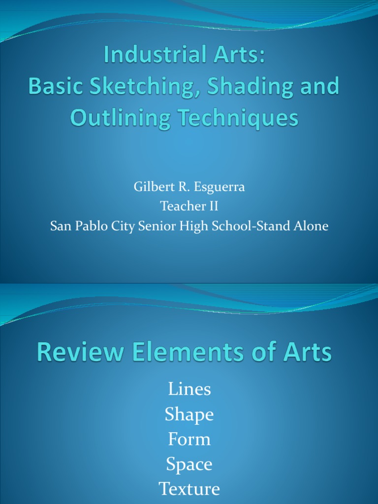 Basic Sketching, Shading and Outlining Drawing Shadow