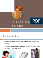 Feature Article Types Presentation