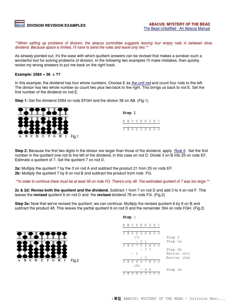 The Unit Rod: The Bead Unbaffled - An Abacus Manual | PDF | Division ...