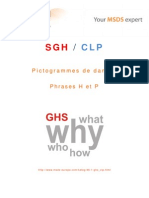 SGH - CLP - Pictogrammes de Danger, Phrases H Et P