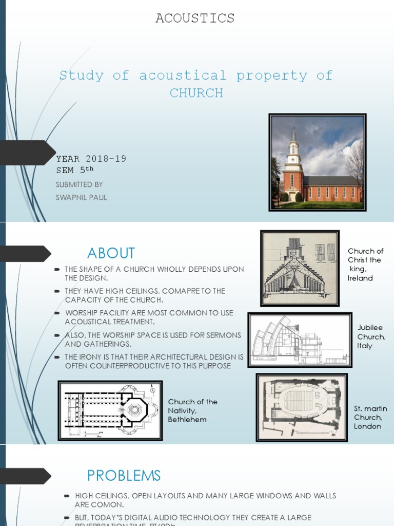 Study of Acoustical Property of Church Acoustics PDF Microphone Sound