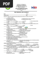 Department of Education: Velcar Elementary School Macabaklay, Gapan City - Ooo-First Periodical Test in Science V