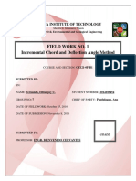 Field Work No. 1 Incremental Chord and Deflection Angle Method