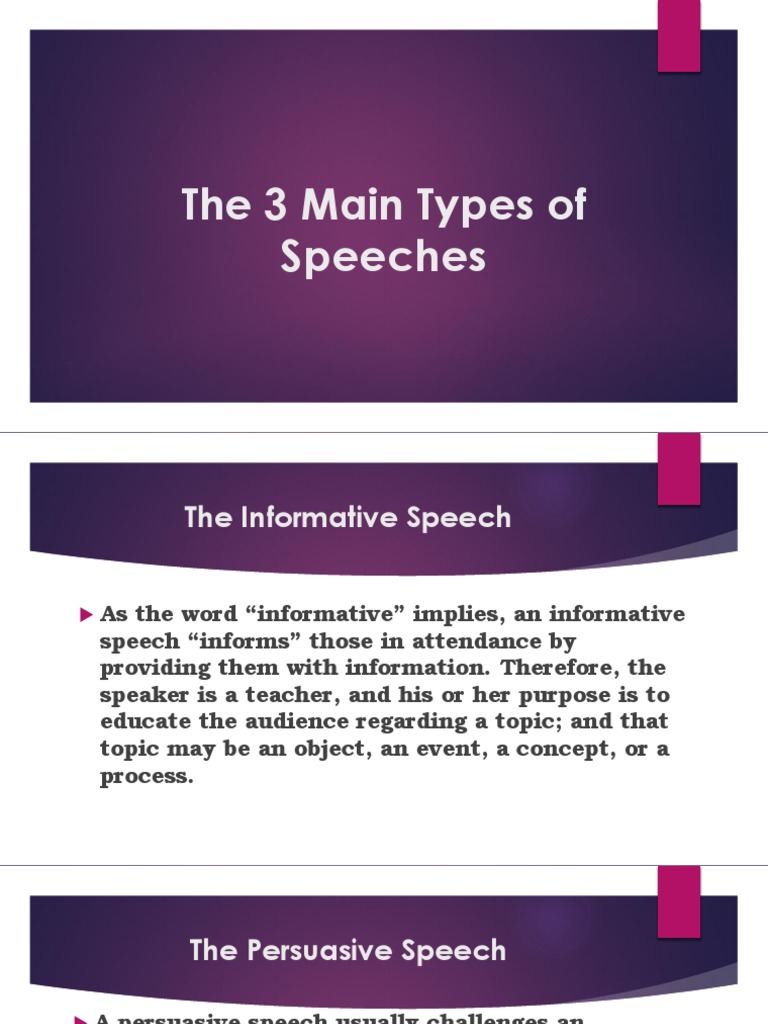 how many types of speeches are there