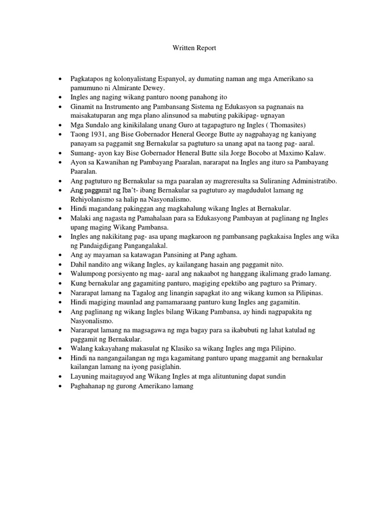 WRITTEN REPORT (Komunikasyon at Pananaliksik) | PDF