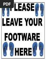 Leave Your Foot Ware Here