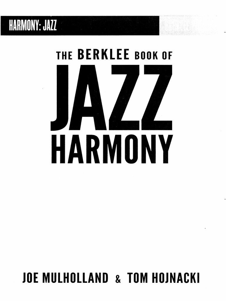 The Berklee Book of Jazz Harmony PDF