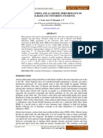 Body Mass Index and Academic Performance of Undergraduate University Students