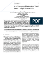 An Attempt To Recognize Handwritten Tamil Character Using Kohonen SOM