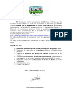 Convocatoria reunión 15 de Noviembre 2010