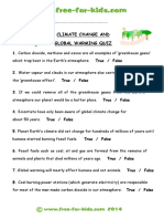 Environment Quiz - Climate Change and Global Warming