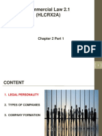 Commercial Law Chapter 2.1 Highlights Legal Personality