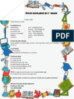 Lista de Útiles Escolares de 2 Grado de Primaria