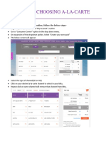 Subscription Process of A La Carte