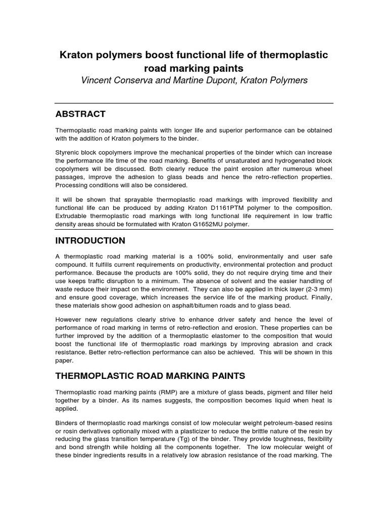 Road Marking Paints PDF PDF Thermoplastic Paint
