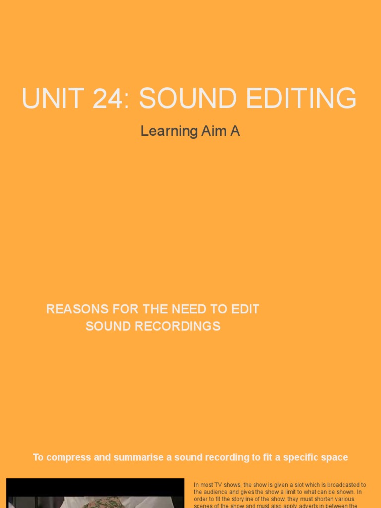 Essential Techniques in Sound Editing | PDF | Sound | Documentary Film