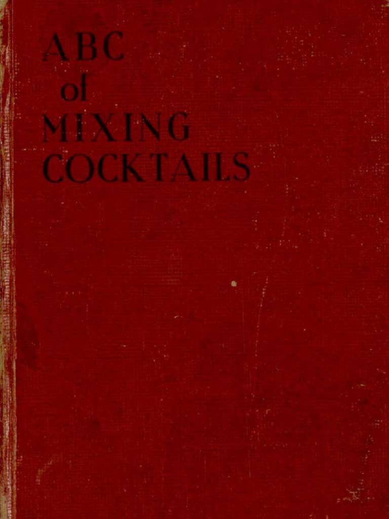 Harry's ABC of Cocktail Mixing | PDF | Cocktails | Bartending