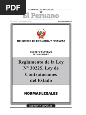 Reglamento y Ley de Contrataciones Del Estado | PDF