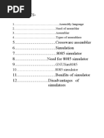 Simulators and Assemblers of 8085