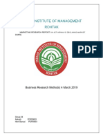 Indian Institute of Management Rohtak: Business Research Methods - 4 March, 2019