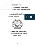 Syllabus For B.A. (Honours) Economics: Under Choice Based Credit System