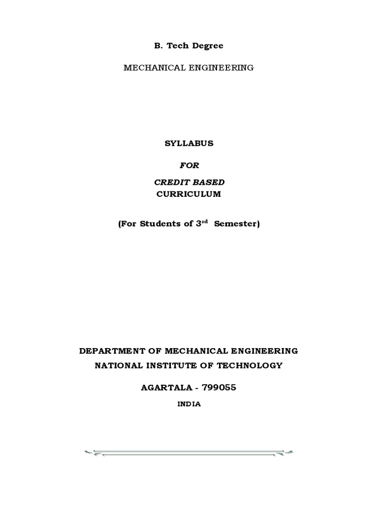 Mech Final Syl Btech Nita | PDF | Compressible Flow | Fluid Dynamics
