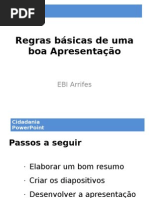 Regras Básicas de uma boa Apresentação