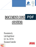 Document Control (System: Presentation by Lalit Singh Rawal E.C .No-307158 Document Controller