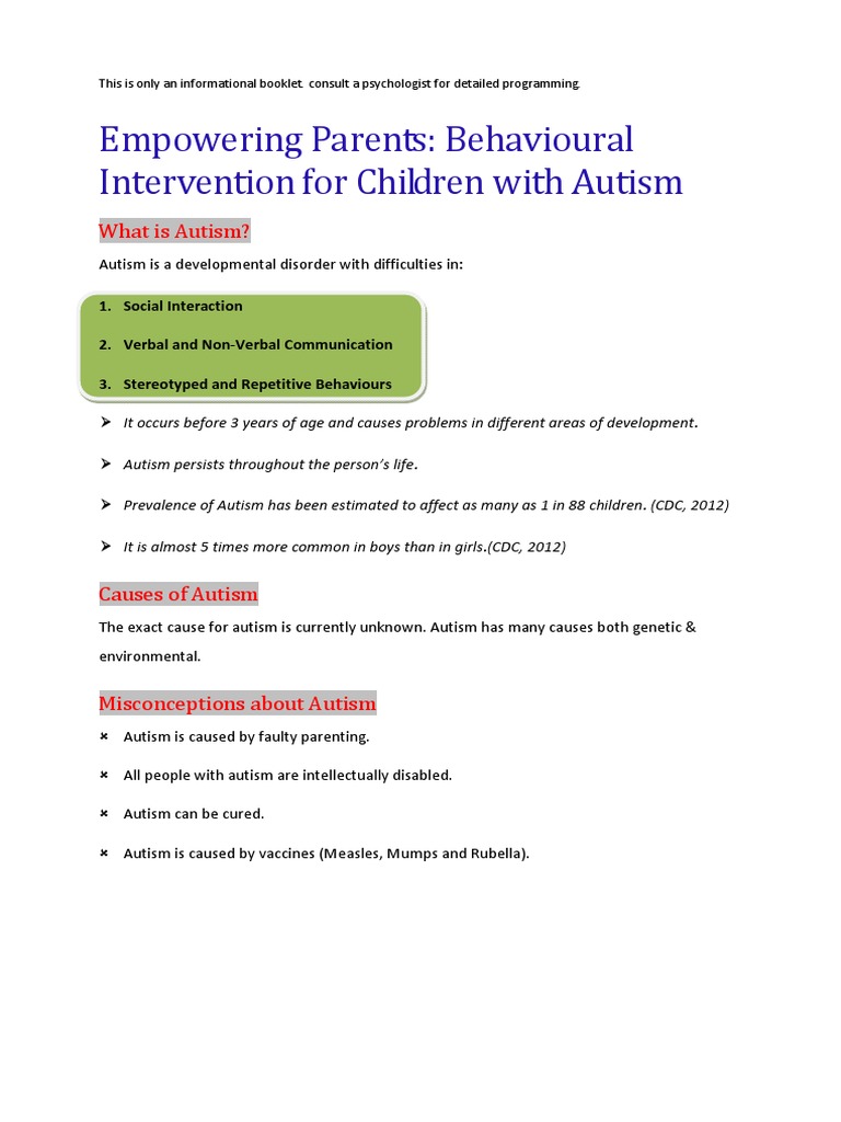 Empowering Parents: Autism | PDF | Autism | Behavioural Sciences