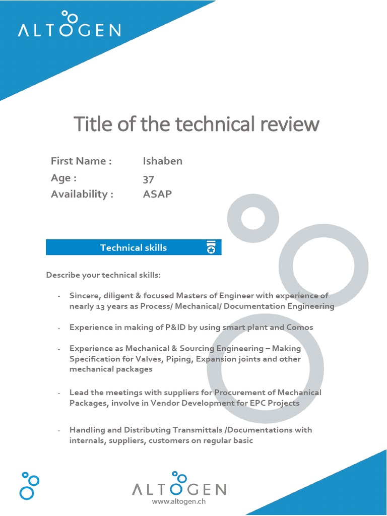 Technical Review | PDF | New Product Development | Engineering