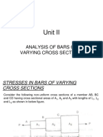 Unit II: Analysis of Bars of Varying Cross Sections