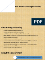 Case Analysis: Rob Parson at Morgan Stanley