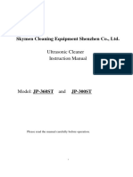Skymen Cleaning Equipment Shenzhen Co., LTD.: Ultrasonic Cleaner Instruction Manual