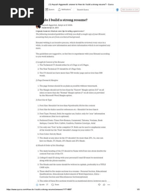 How Do I Build a Strong Resume_ - Quora