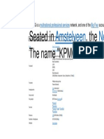 Seated In, The The Name "KPMG" Stands For "Klynveld Peat Marwick Goerdeler." It Was Chosen When KMG (Klynveld Main Goerdeler) Merged With Pe