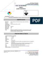 Acido fosfórico seguridad hoja