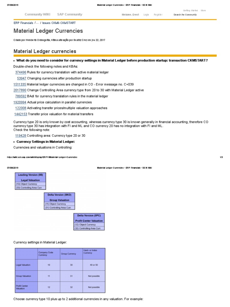 Material Ledger Currencies | PDF | Financial Economics | Market (Economics)