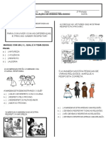 Avaliação de Ensino Religioso sobre Respeito