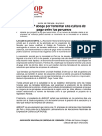 Nota de Prensa Anecop 01-2019