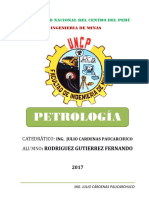 UNIVERSIDAD NACIONAL DEL CENTRO DEL PERÚ PETROLOGÍA COURSE