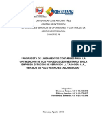 Universidad Jose Antonio Páez Centro de Extensión Diplomado en Gerencia de Operaciones Y Control de La Gestion Empresarial Cohorte 78