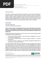 Memo Acomodo Razonable | PDF