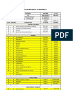 Solicitud de Repuestos Del Tractor d8t 43018007