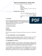 Demanda de cese de actos de hostilidad laboral